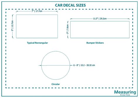 average bumper sticker size|standard car window decal size.